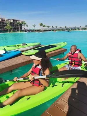 a group of people in kayaks in the water at 5 The Blyde Crystal Clear 2 Bedroom Apartment in Pretoria