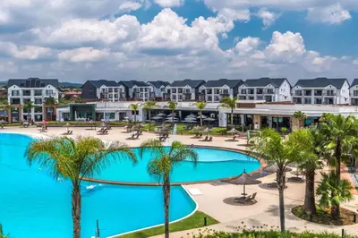 a view of the pool at the resort at 1517 The Blyde Crystal Clear 3 Bedroom Garden Beachfront in Pretoria