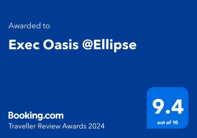 a blue rectangle with the words eye oaks and ellipse at Exec Oasis @Ellipse in Midrand