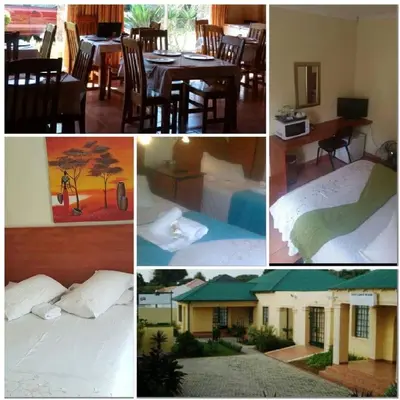 a collage of photos of a hotel room at Deletz Guesthouse in Witbank