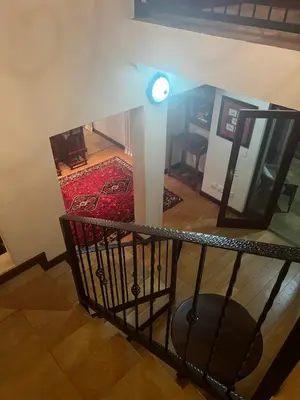 an overhead view of a living room with a light at iDube Lodge Walkersons in Dullstroom
