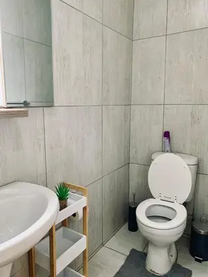 a bathroom with a toilet and a sink at Lady D Exclusive Abode in Polokwane