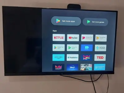 a television screen with a bunch of icons on it at Comfort place 3 in Pretoria