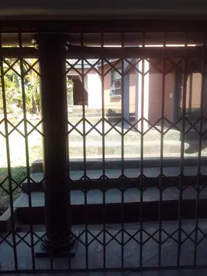 a view from the inside of a iron gate at Room2rent Centurion in Pretoria
