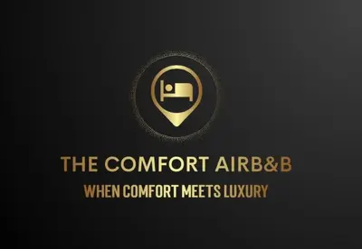 a sign that reads the comfort afdb when comfort meets luxury at The Comfort AirB&B - On the 8th floor luxury 1 bedroom apartment with views in Pretoria