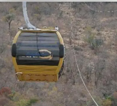an aerial view of a gondola flying over a field at Missie Villa 165 on Rooibok Euphoria Golf in Naboomspruit