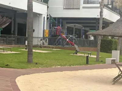 a park with a playground with a swing at The Blyde Crystal Lagoon in Pretoria
