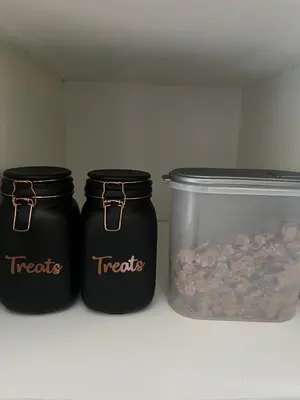 three jars of treats and a jar of nuts at Executive suite@Lofts in Pretoria