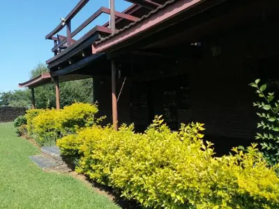 a row of bushes in front of a building at Traveller's dream in Graskop