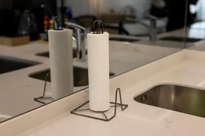 two rolls of paper towels sitting on a kitchen counter at The Cassini Diamond @ Ellipse Waterfall in Midrand