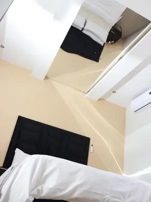 a bedroom with a bed and a vaulted ceiling at AZALEA LODGE in Midrand
