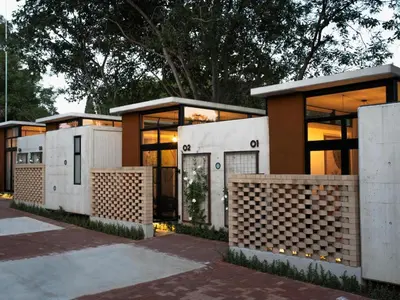 a row of modular homes in a row at Brooklyn Blok in Pretoria