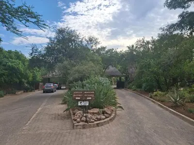a sign on the side of a road at Stella Bush Villa in Hoedspruit
