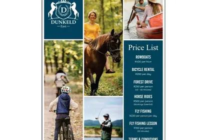 a collage of pictures of people and a horse at Stonefields 3 Bedroom Charmer in Dullstroom