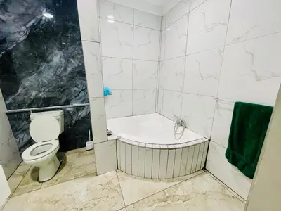 a bathroom with a bath tub and a toilet at Pretoria Mansion Boutique Hotel Coral Tree in Pretoria