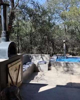 a skate park with a skateboard ramp in a park at Shongololo Bush Villa in Marloth Park