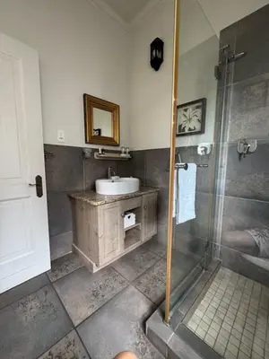a bathroom with a sink and a shower at BLessing at Lynnwood in Pretoria