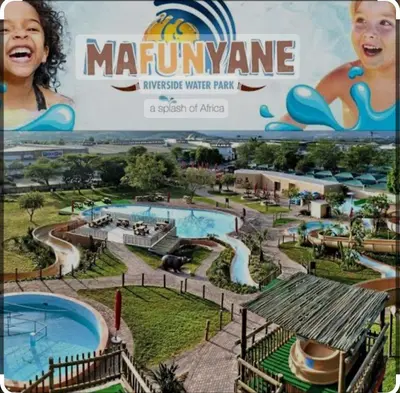 a poster for a water park at a resort at Rhino Valley in Nelspruit