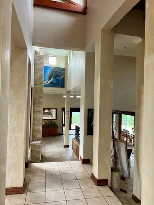 a hallway of a house with a living room at Mountain Haven in Pretoria