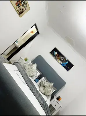 an overhead view of a bedroom with two beds at Chilled Vibe Lodge in Soshanguve