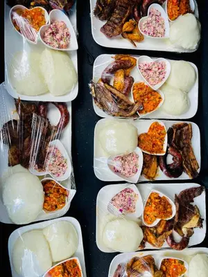 a group of plastic containers filled with different types of food at KGADITSE ROAD LODGE in Moletlane