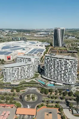 an aerial view of a city with tall buildings at Elipse Waterfall-2802 in Midrand