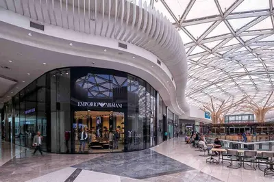 a view of a shopping mall with a glass ceiling at Explore Ellipse - Nguni Room in Midrand