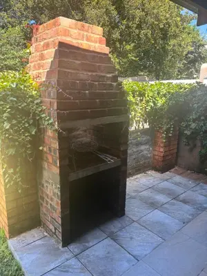 an outdoor brick oven sitting on a patio at Buchan's corner Unit 1 in Hartbeespoort