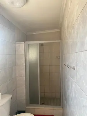 a bathroom with a shower and a toilet at Sisonke Guest House in Kwamhlanga