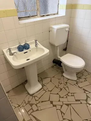 a bathroom with a sink and a toilet at Aviation Stay in Kempton Park