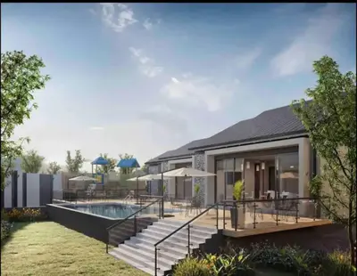 a rendering of a house with a swimming pool at Ladybug ladybug in Midrand