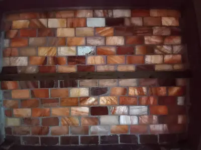 a brick wall is made out at The Eco Hut in Hoedspruit