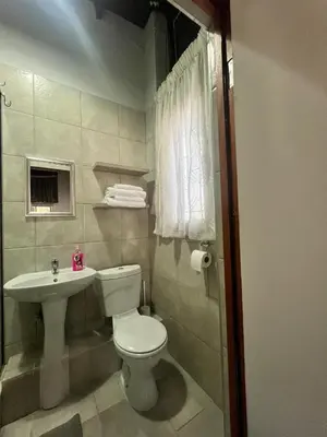 a bathroom with a toilet and a sink at Two Firs Irene in Centurion