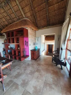 a large living room with a pool table and a wooden ceiling at Mokaikai - The Soaring Eagle in Mabula