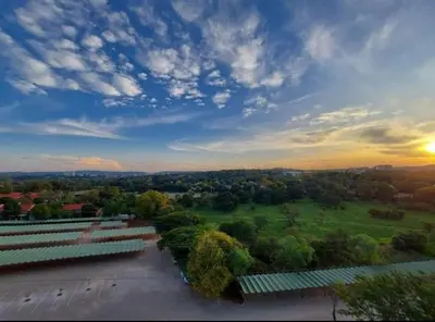an overhead view of a campus with a field and trees at Circa Lynwood flats,unit 223 Menlyn in Pretoria