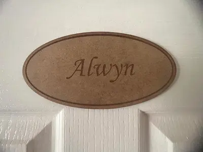 a sign that says alvin hanging on a door at Kremetart Villa in Alldays