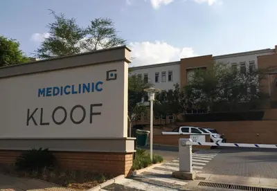 a sign for a melding laboratory in front of a building at Harmony Suite in Pretoria