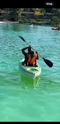 a man is in a kayak in the water at The Blyde Penthouse in Pretoria