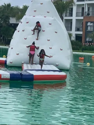 a group of people on an inflatable at The Blyde Penthouse in Pretoria