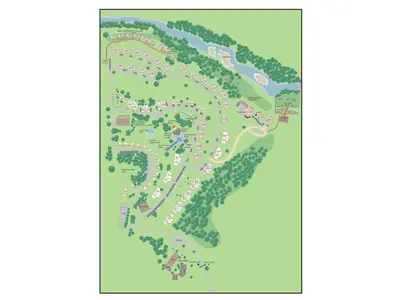a map of a park with buildings at Hazyview Cabanas in Hazyview