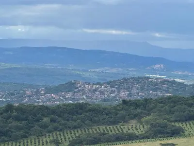 a city on top of a hill with trees at Point R40 Lodge - Conference, Self Catering & Spa in Nelspruit