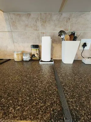 a counter top with various items on it in a kitchen at 2d - 50 No load shedding - 2 bedroom in Centurion