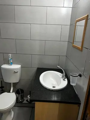 a bathroom with a sink and a toilet at Garden Studio 2 Waterkloof Ridge in Pretoria