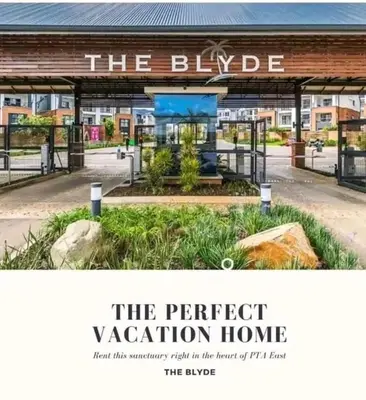 a sign that reads the perfect vacation home at The Blyde Crystal Lagoon - 3 Bedrooms with Lagoon Views in Pretoria