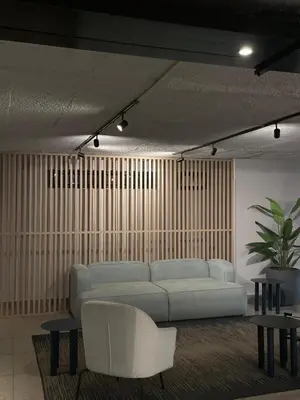 a living room with a couch and two tables at Circa Aparthotel by unit 187 in Pretoria