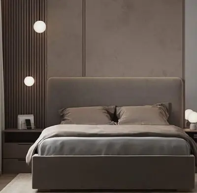 a bedroom with a large bed with two lights on it at Trilogy Luxurious Resorts in Pretoria