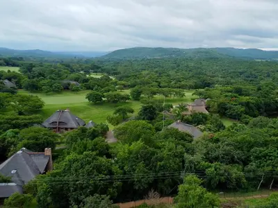 an aerial view of a village with trees and houses at Kruger Park Lodges - Pangane M Properties Unit 538, 571A, 571B in Hazyview