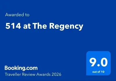 a blue sign with the at the frequency at 514 at The Regency in Pretoria