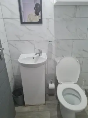 a bathroom with a white toilet and a sink at Divine villa in Louis Trichardt