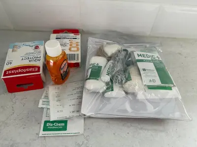 a package of food sitting on top of a counter at Flora Haven in Polokwane